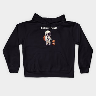 Astronaut and cute alien Kids Hoodie